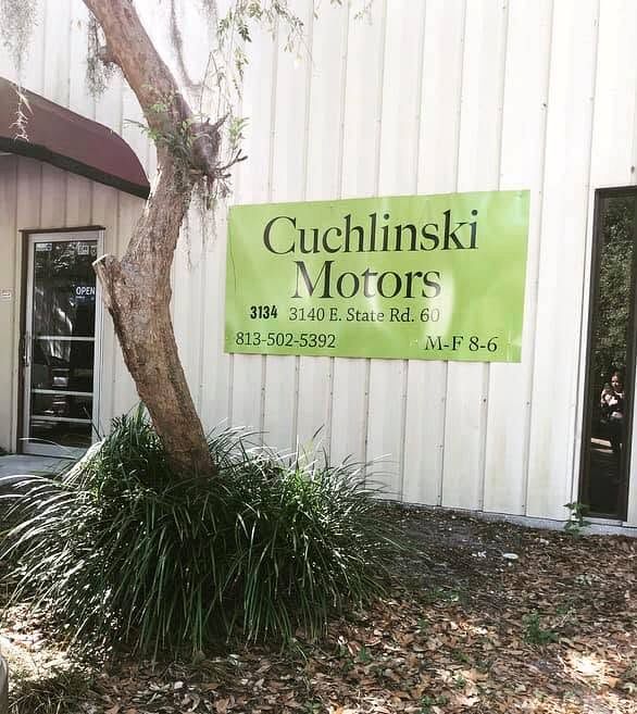 Cuchlinski Motors shop on State Road 60 in Valrico, Florida